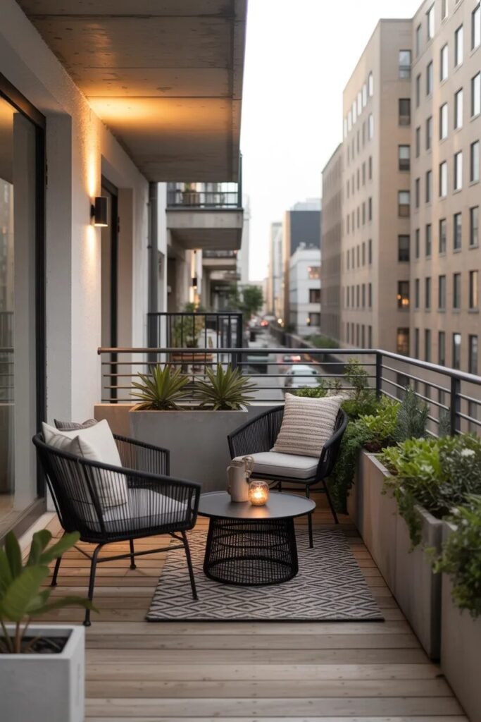 Industrial apartment patio ideas style