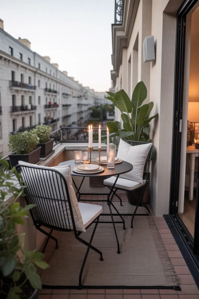 Dining apartment patio ideas setup