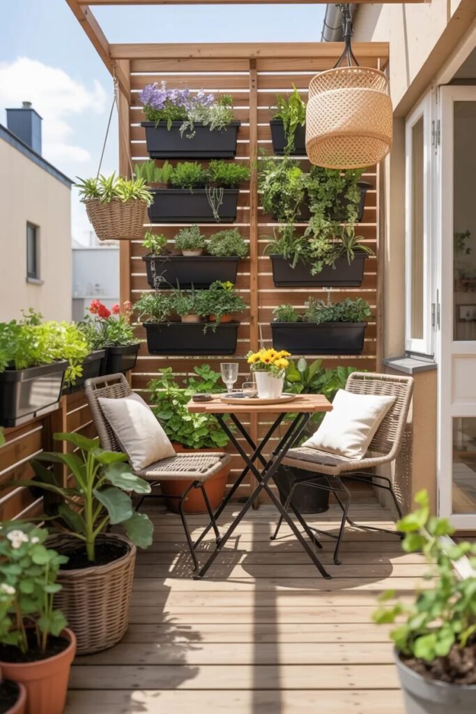 Garden apartment patio ideas setup
