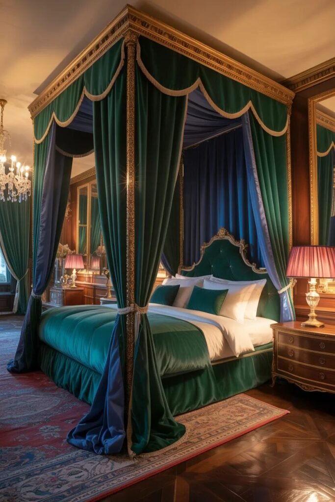 canopy bed ideas velvet luxury dramatic bed