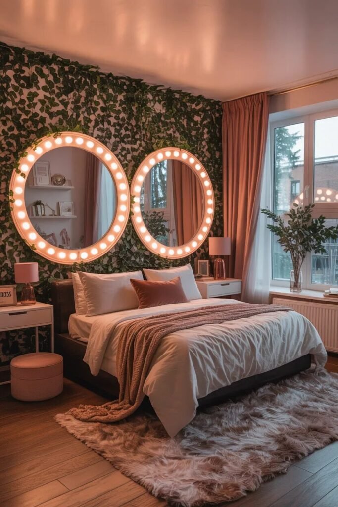 luxury pink green ivy dorm