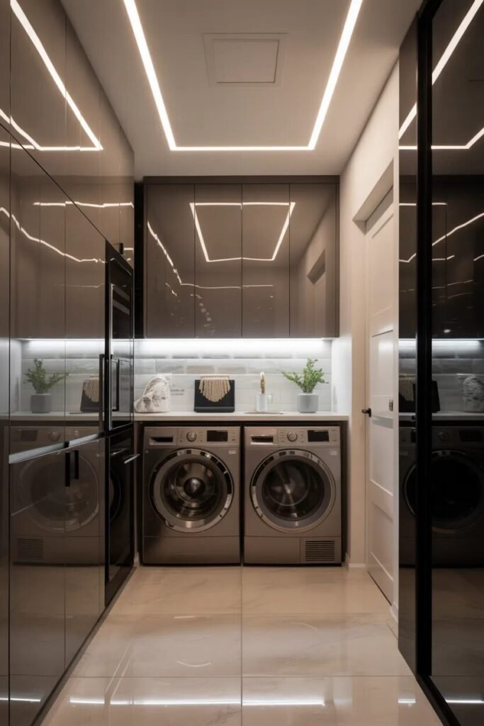 LED laundry room and mudroom combo