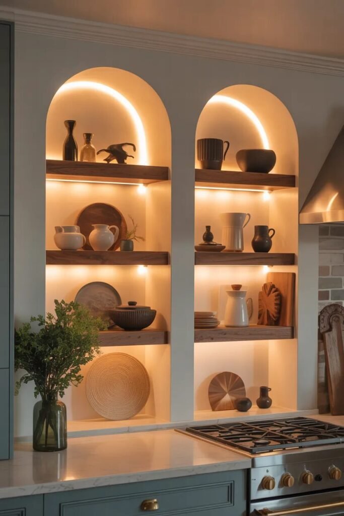 Arched kitchen wall decor ideas