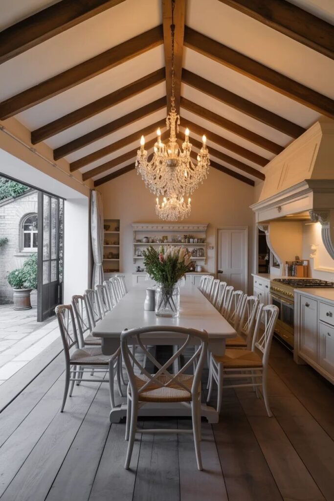 luxury farmhouse kitchen design ideas dining