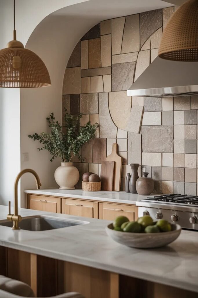 Stone kitchen wall decor ideas
