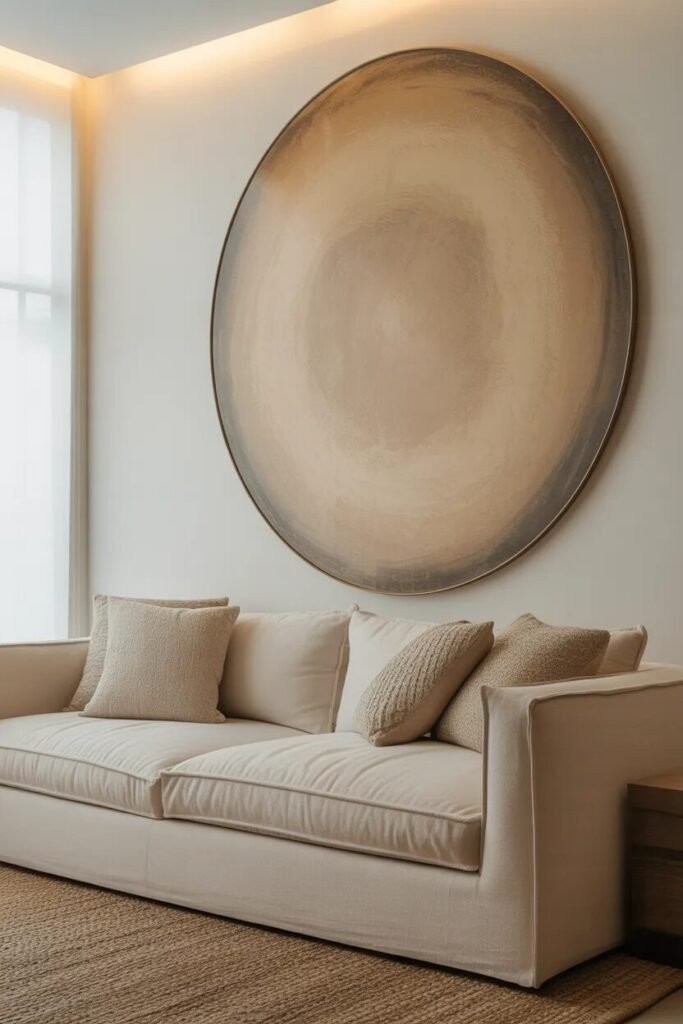 circle living room wall decor ideas
