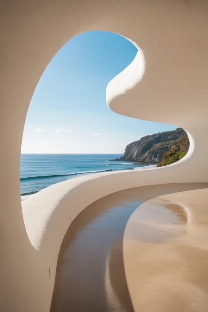 Curved coastal wall decor ideas