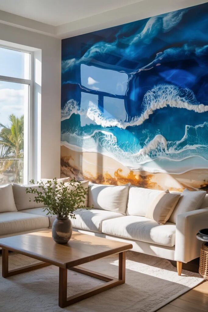 Resin coastal wall decor ideas