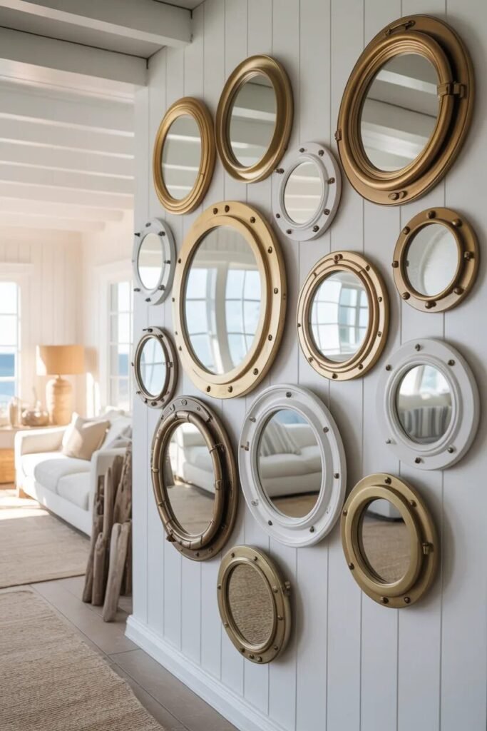 Mirror coastal wall decor ideas
