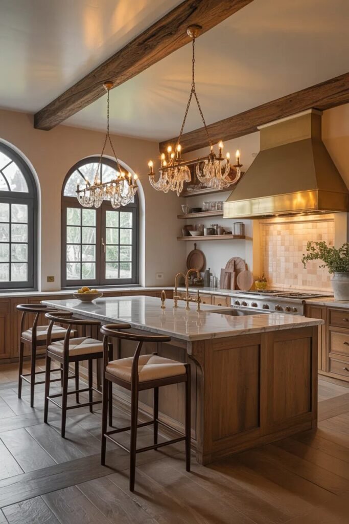 luxury farmhouse kitchen design ideas large island