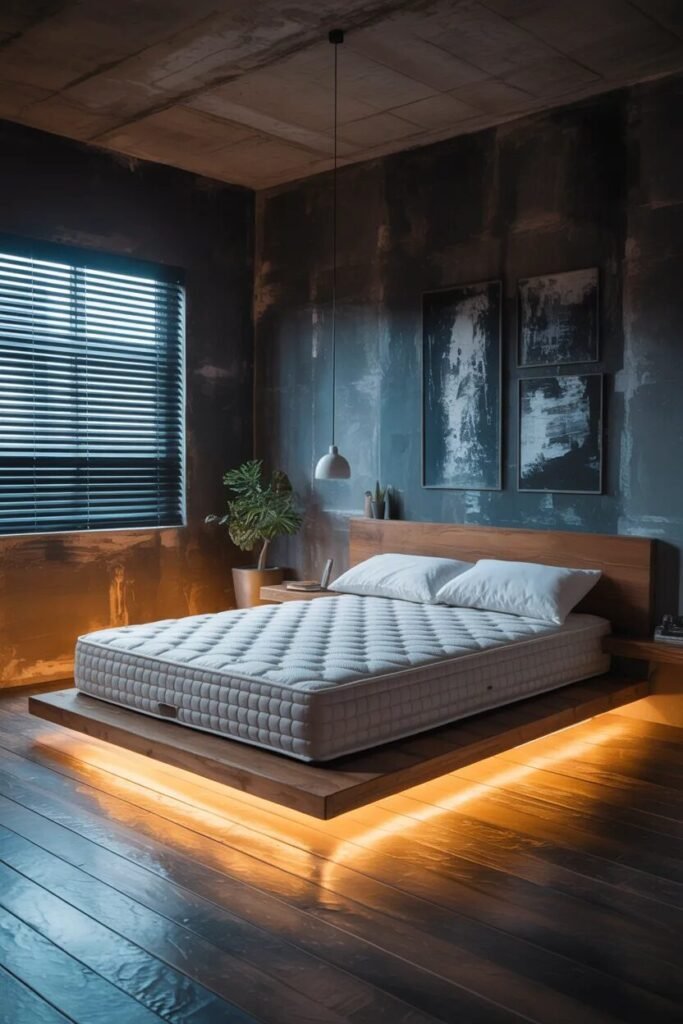 20 grunge bedroom design ideas floating bed room