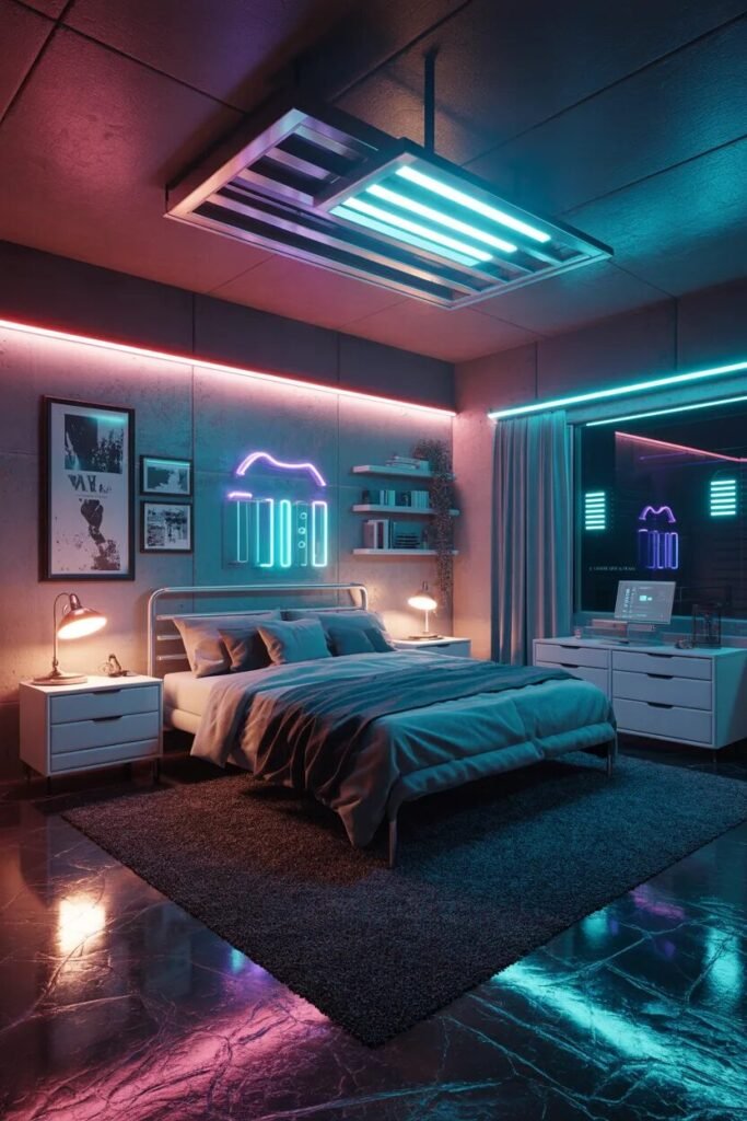 20 grunge bedroom design ideas cyberpunk room