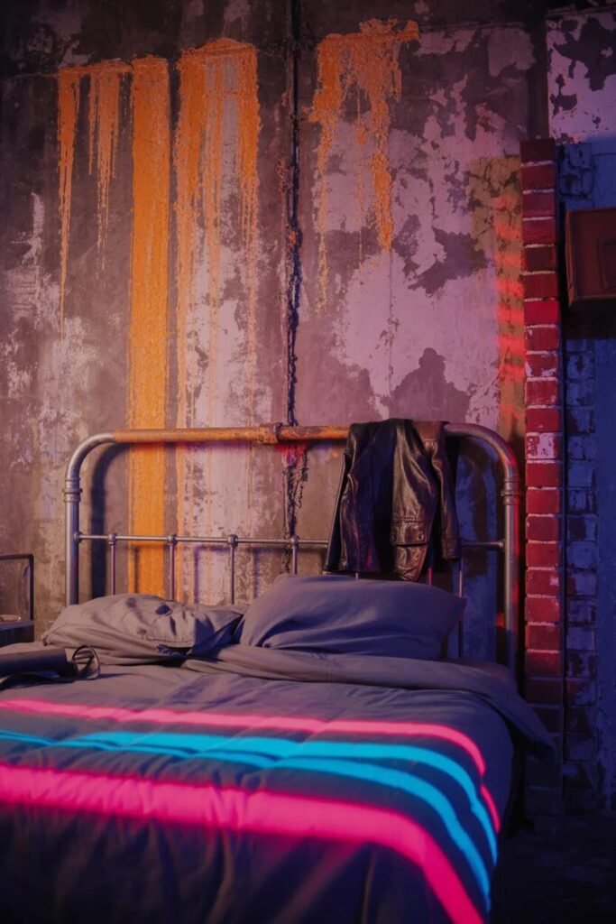 20 grunge bedroom design ideas rust neon