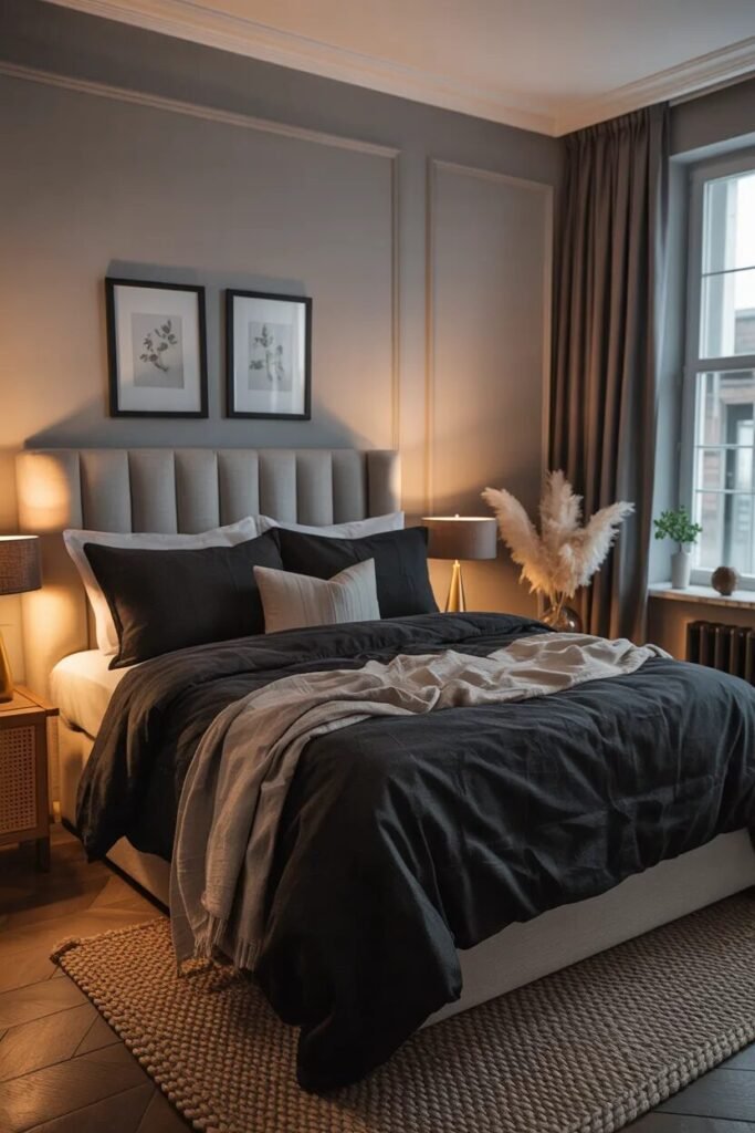Black bedding ideas hotel room