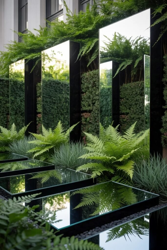 small front yard landscaping ideas mirror effect