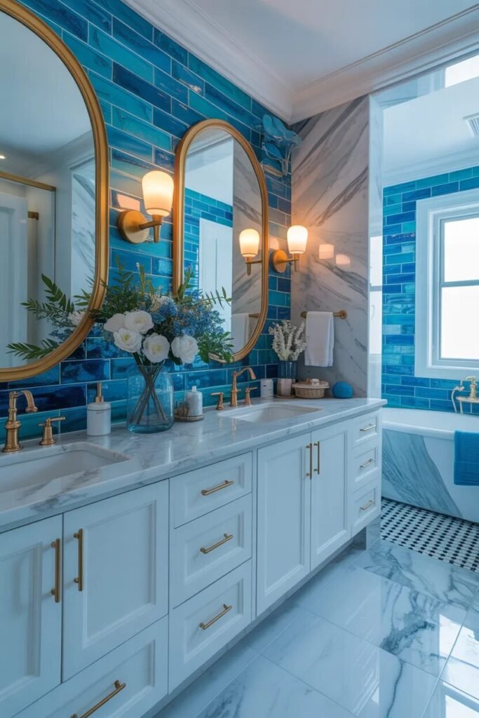 marble luxury coastal bathroom ideas