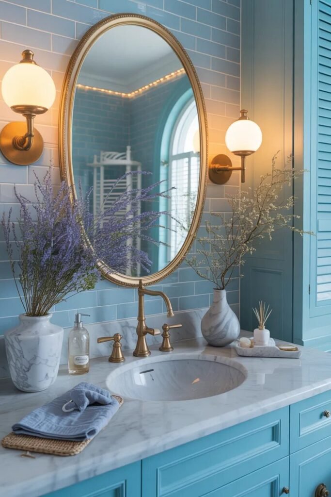 gold luxury coastal bathroom ideas