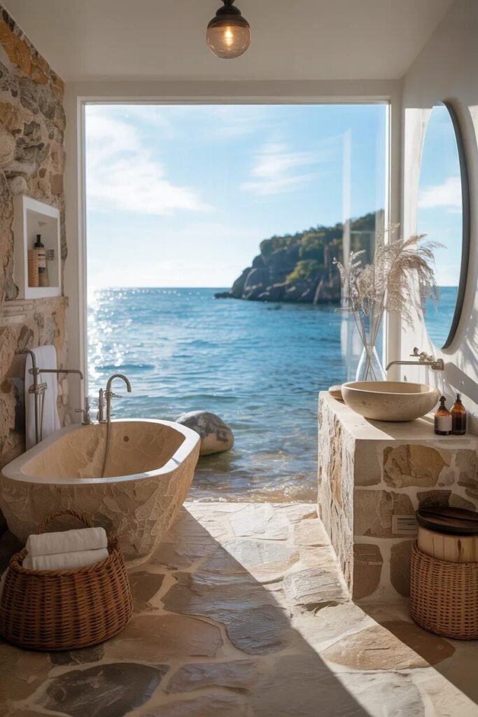 spa luxury coastal bathroom ideas