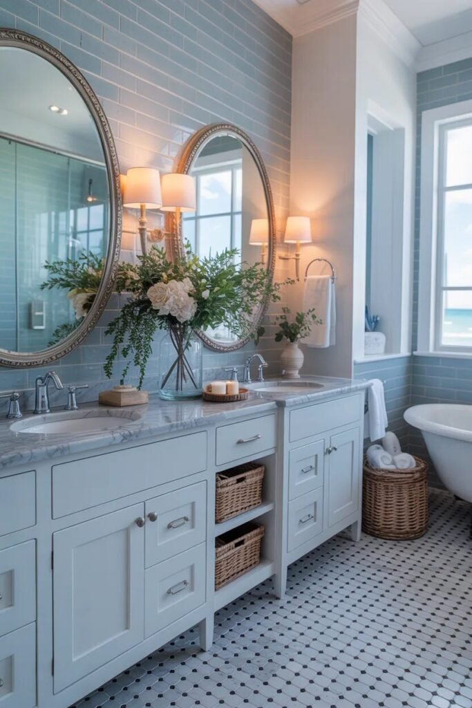 vanity luxury coastal bathroom ideas