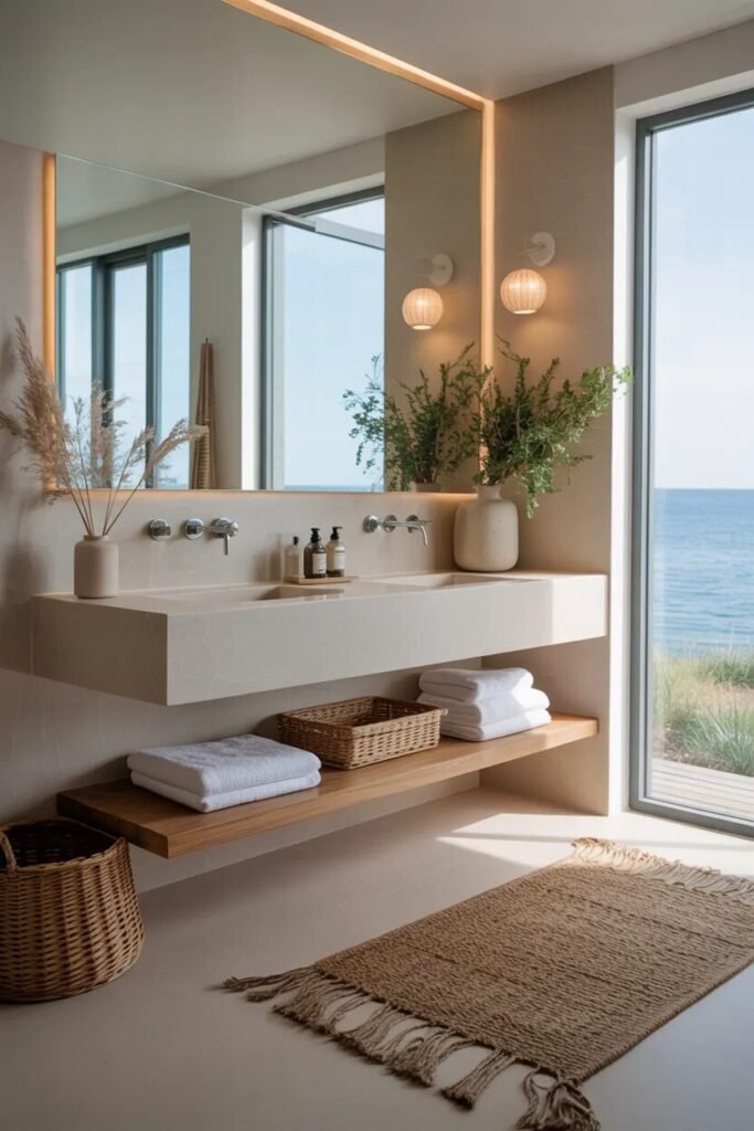 minimalist luxury coastal bathroom ideas