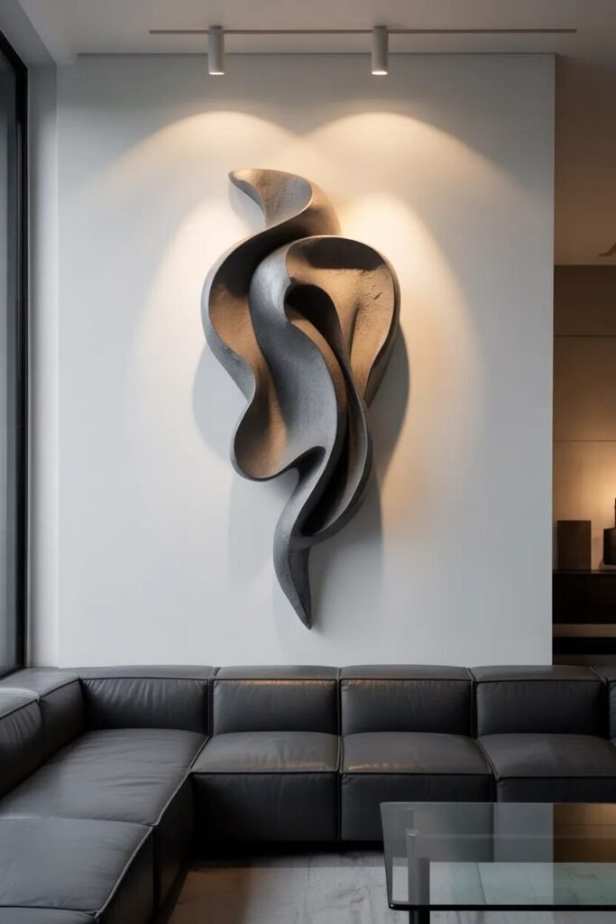 sculpture living room wall decor ideas