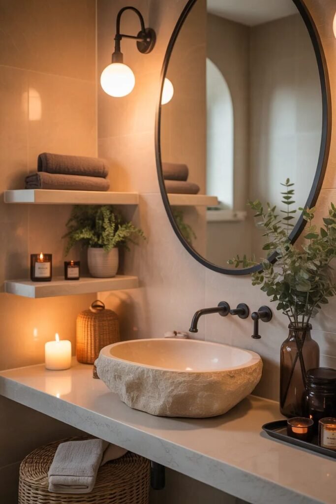 spa luxury half bathroom design