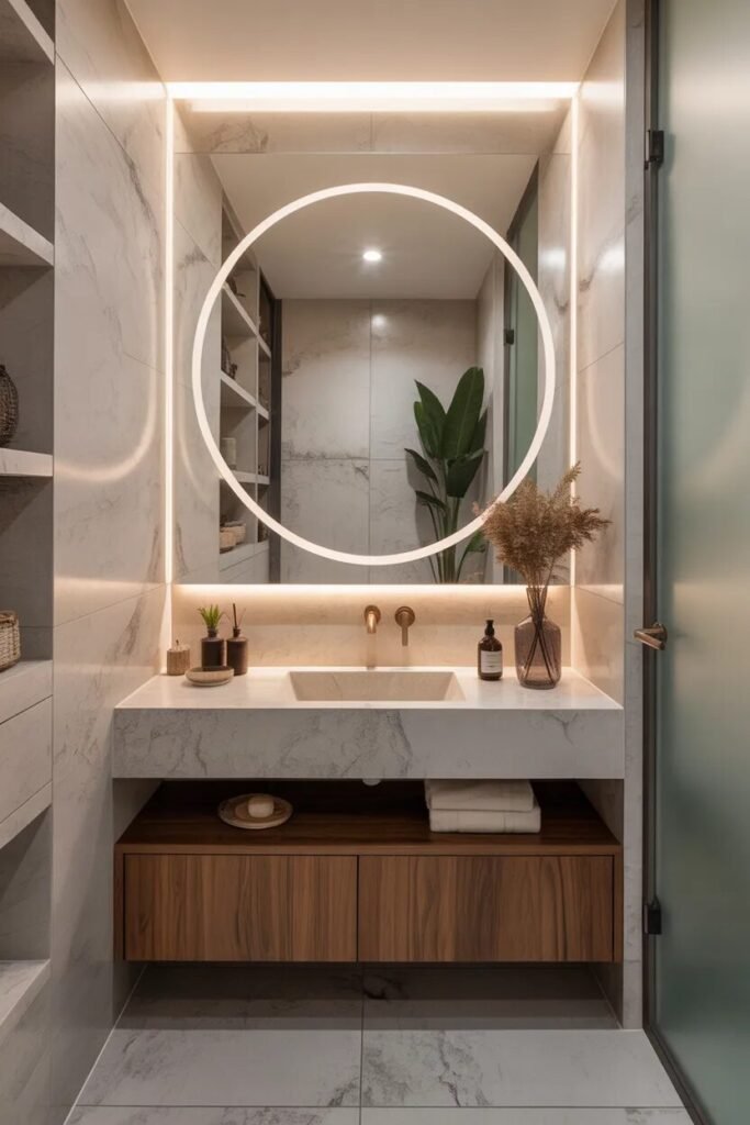 modern luxury half bathroom design