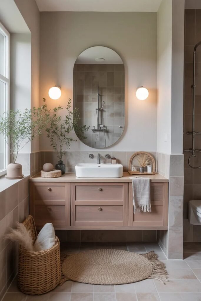Scandinavian luxury half bathroom design