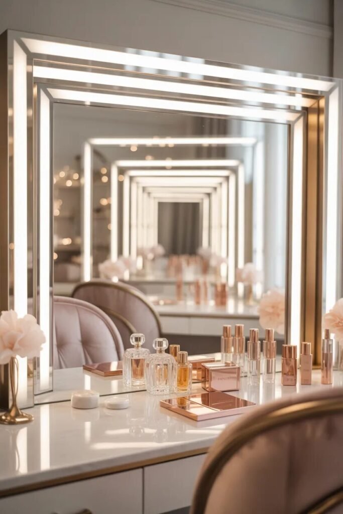 luxury vanity ideas mirror effect