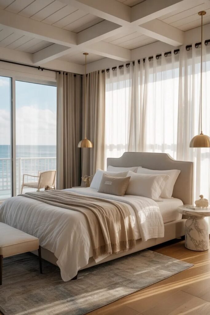 luxury coastal bedroom resort suite