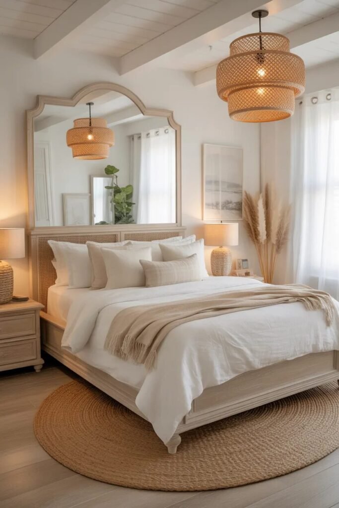 ivory luxury coastal bedroom design
