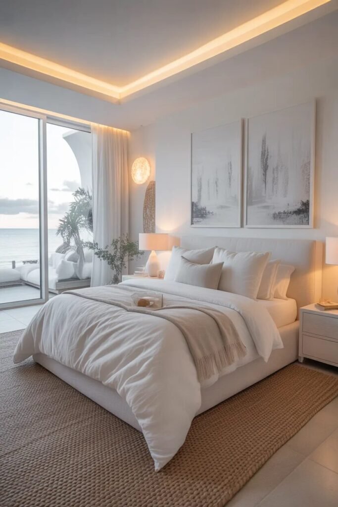 modern luxury coastal bedroom design