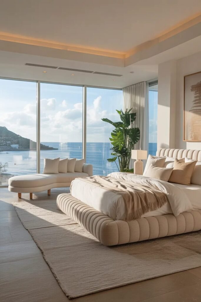 penthouse luxury coastal bedroom design