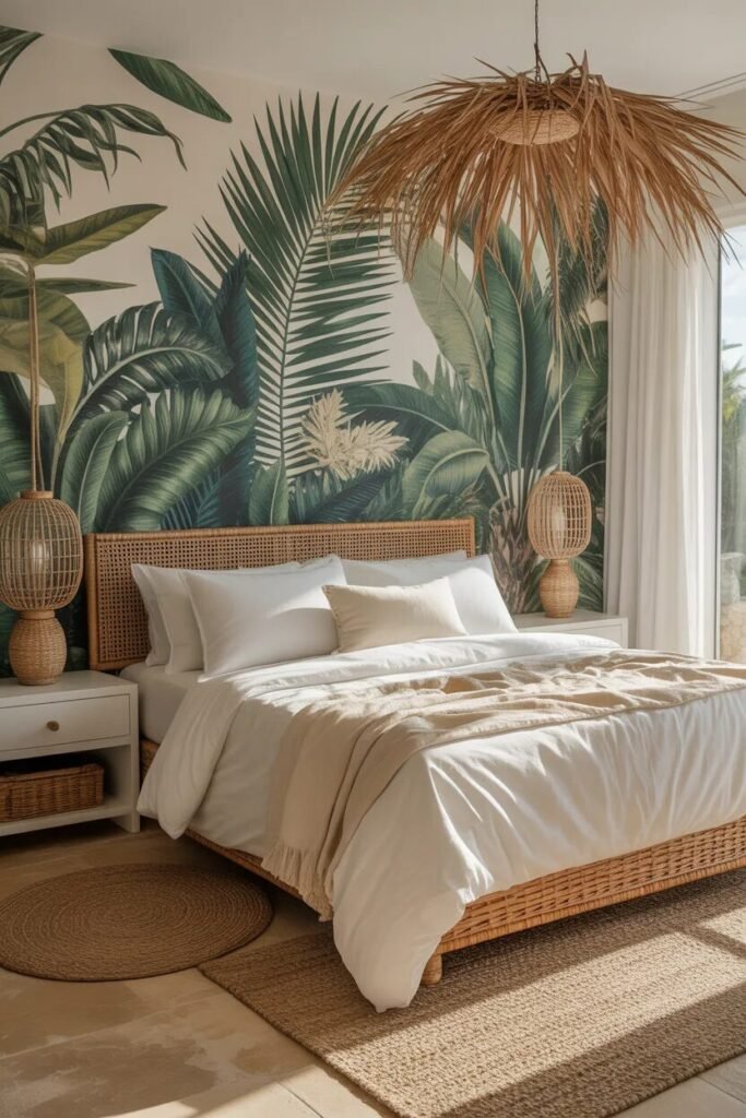 tropical luxury coastal bedroom style