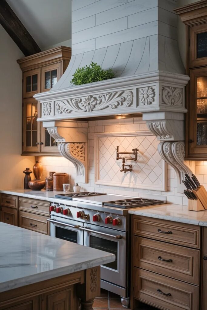 luxury farmhouse kitchen design ideas range hood