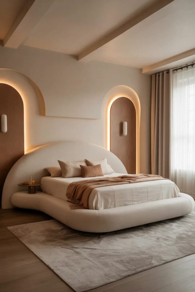 Curved 21 bed frame design