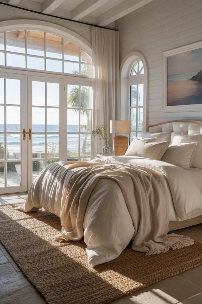  bright luxury coastal bedroom design