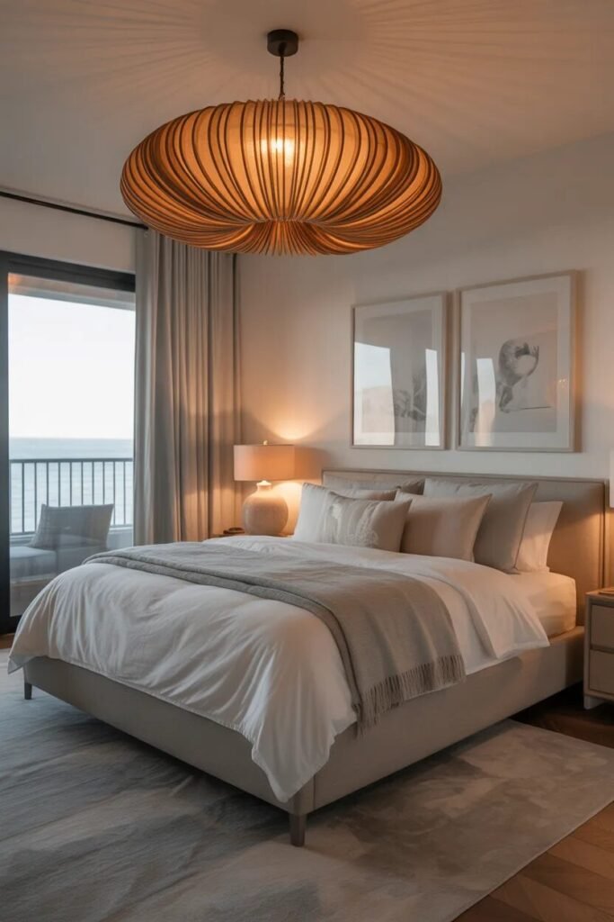 designer luxury coastal bedroom lighting