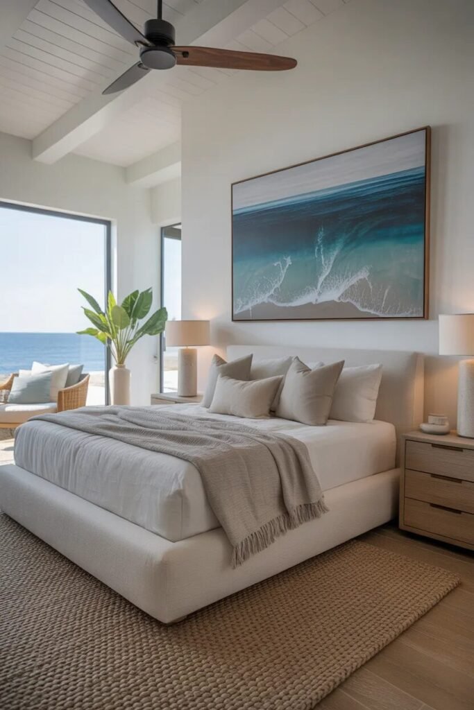 contemporary luxury coastal bedroom suite