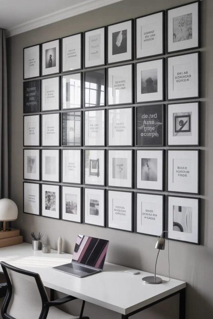 collage wall ideas for home decor grid layout