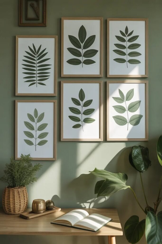 collage wall ideas for home decor botanical theme