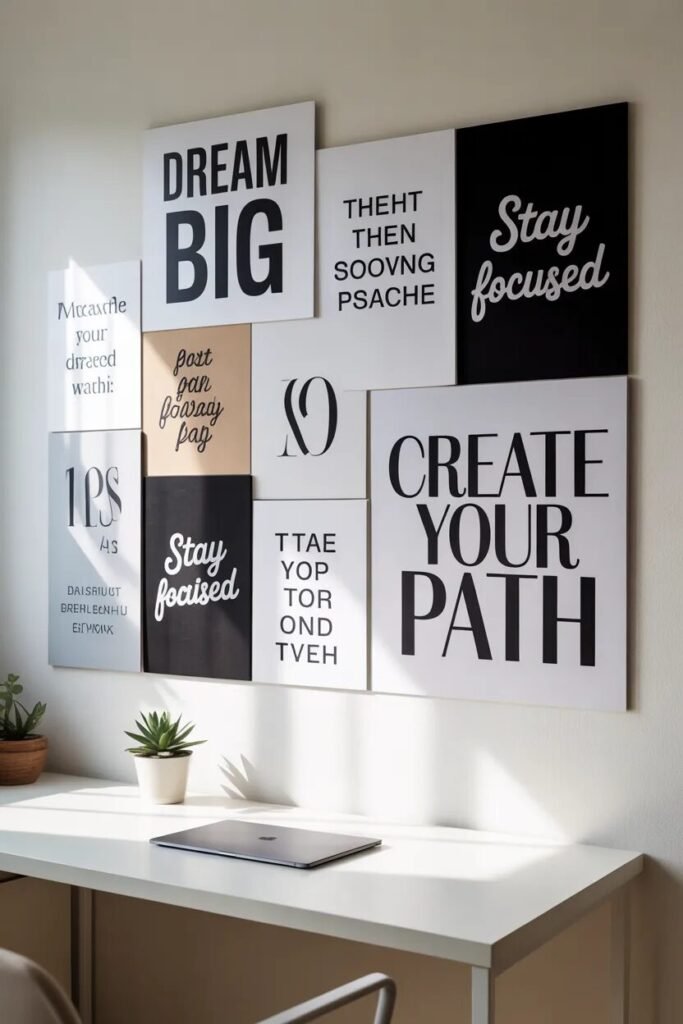 collage wall ideas for home decor quote wall