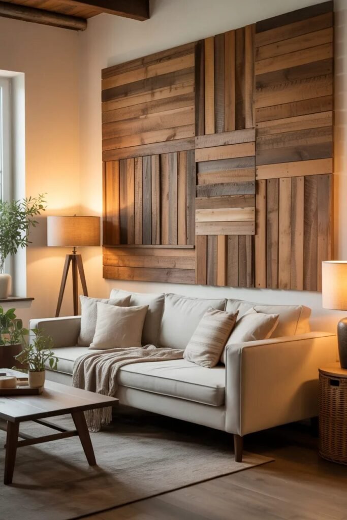 collage wall ideas for home decor rustic wood