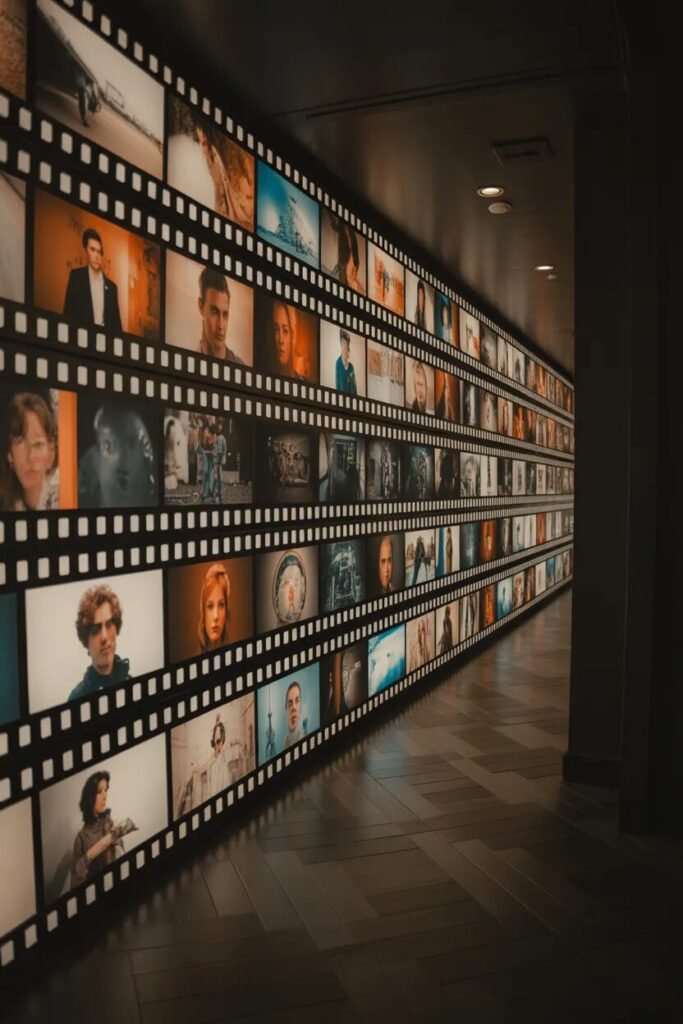 collage wall ideas for home decor film strip