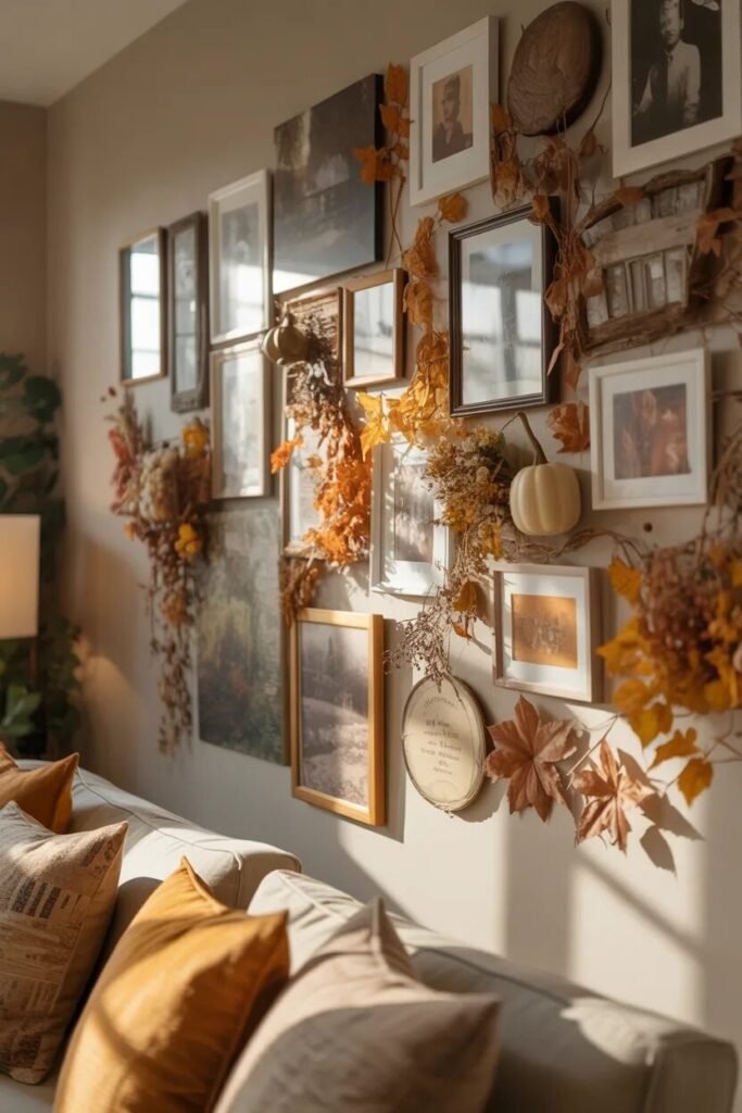 collage wall ideas for home decor seasonal wall