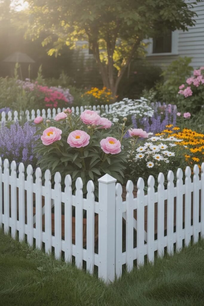 18 backyard fence ideas border garden fence