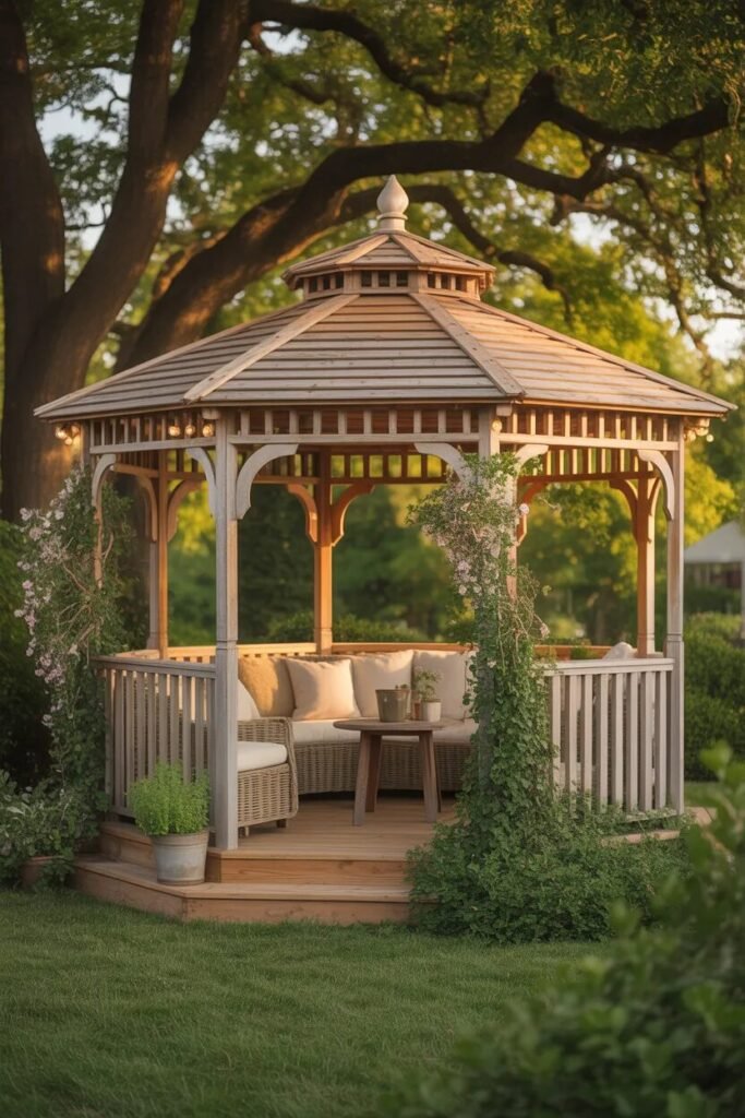 21 gazebo ideas for backyard wooden classic style