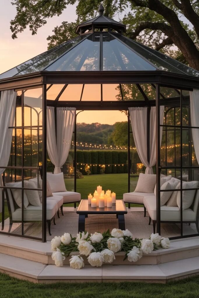 21 gazebo ideas for backyard glass luxury design
