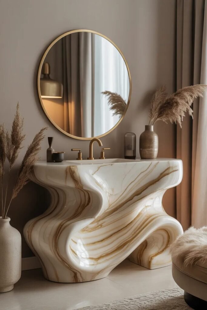 luxury vanity ideas sculpture