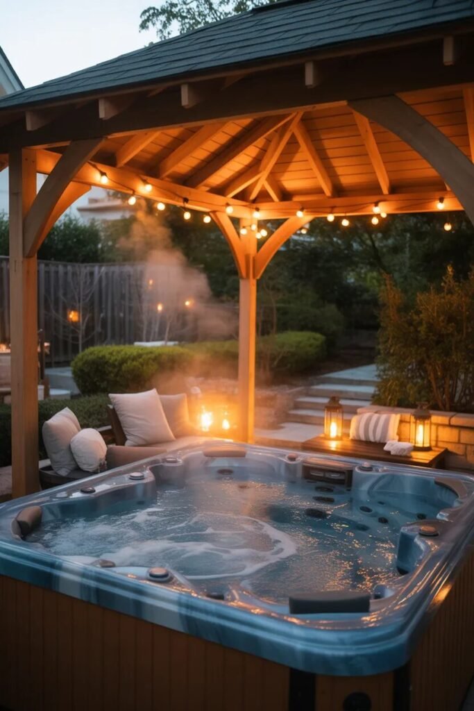 21 gazebo ideas for backyard hot tub design